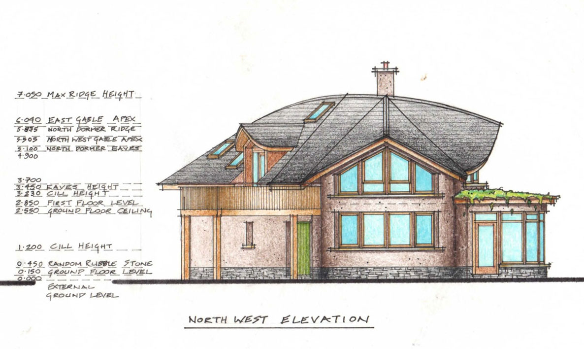 northwest elevation